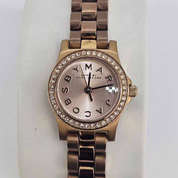 Marc Jacobs Women's Watch 20MM Gold Dial Gold Bracelet Band 5.75" New Battery - Picture 2 of 12